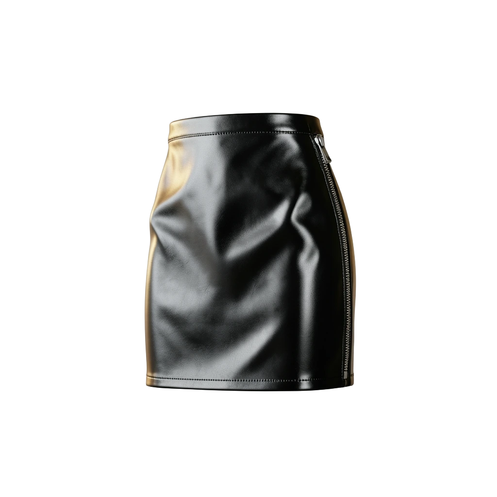 Black Latex Micro Skirt