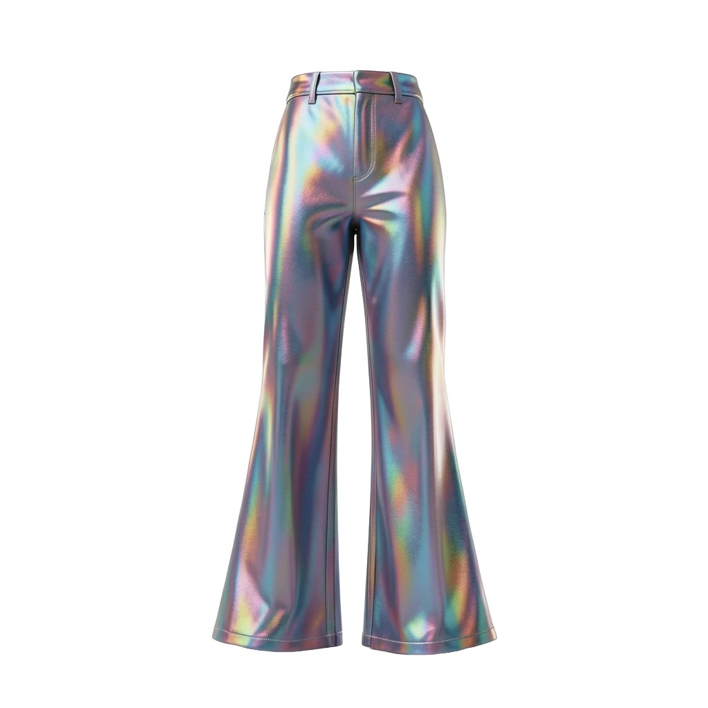 Holographic Flared Pants