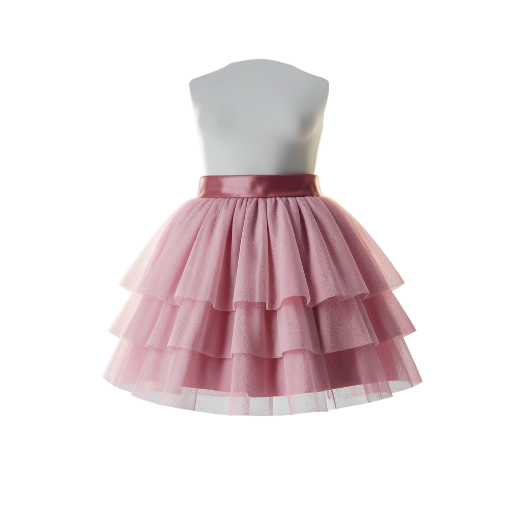Pink Tulle Mini Skirt