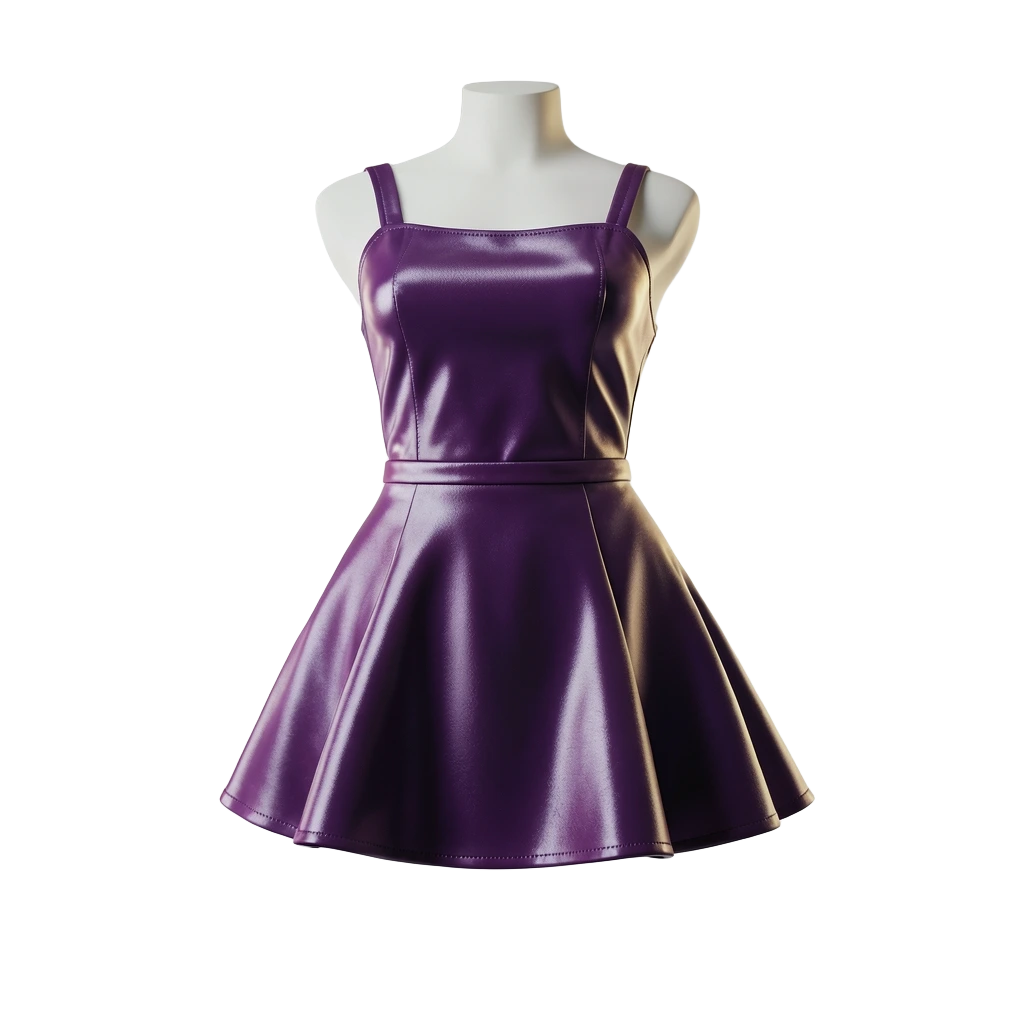 Purple vinyl dress