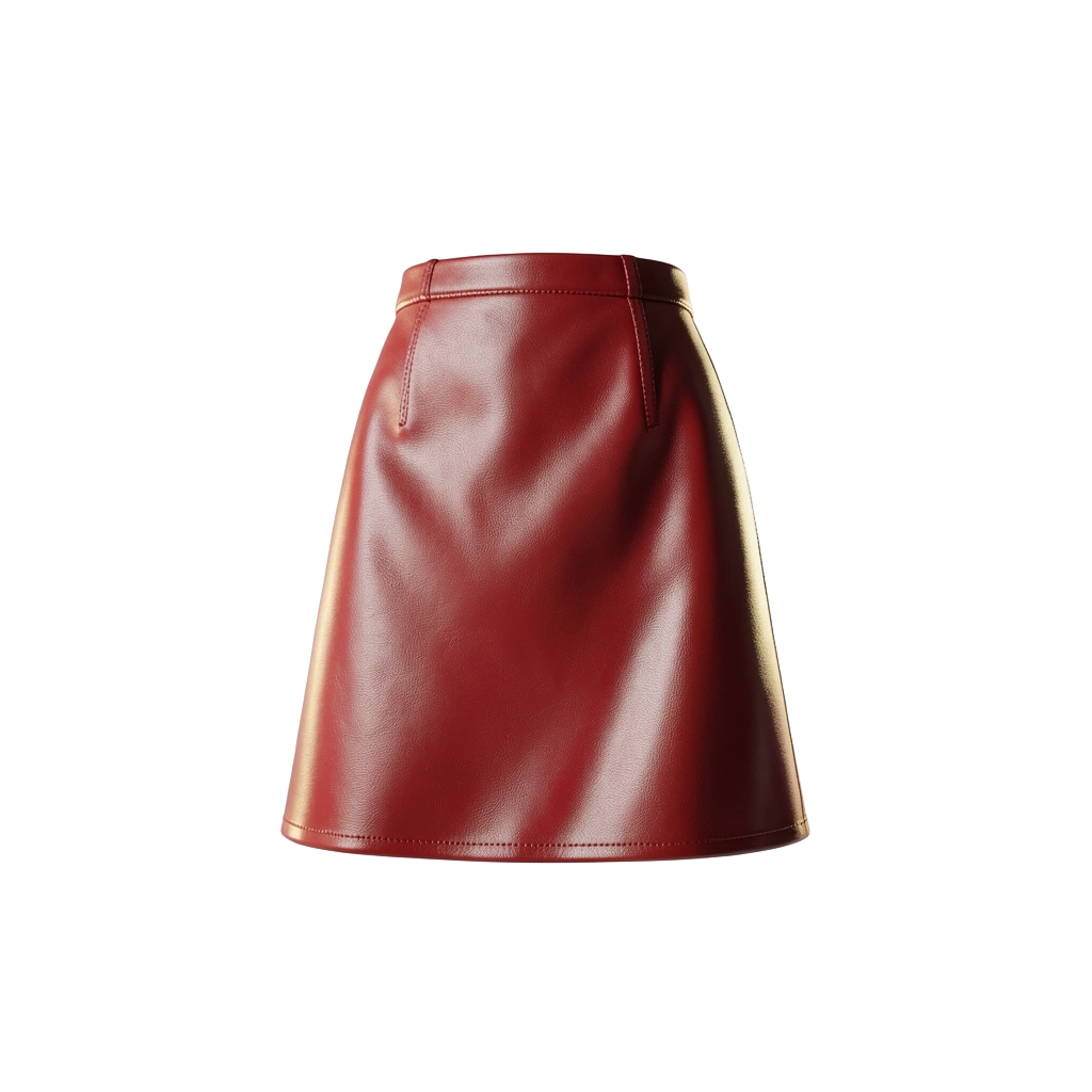 Red Leather Mini Skirt