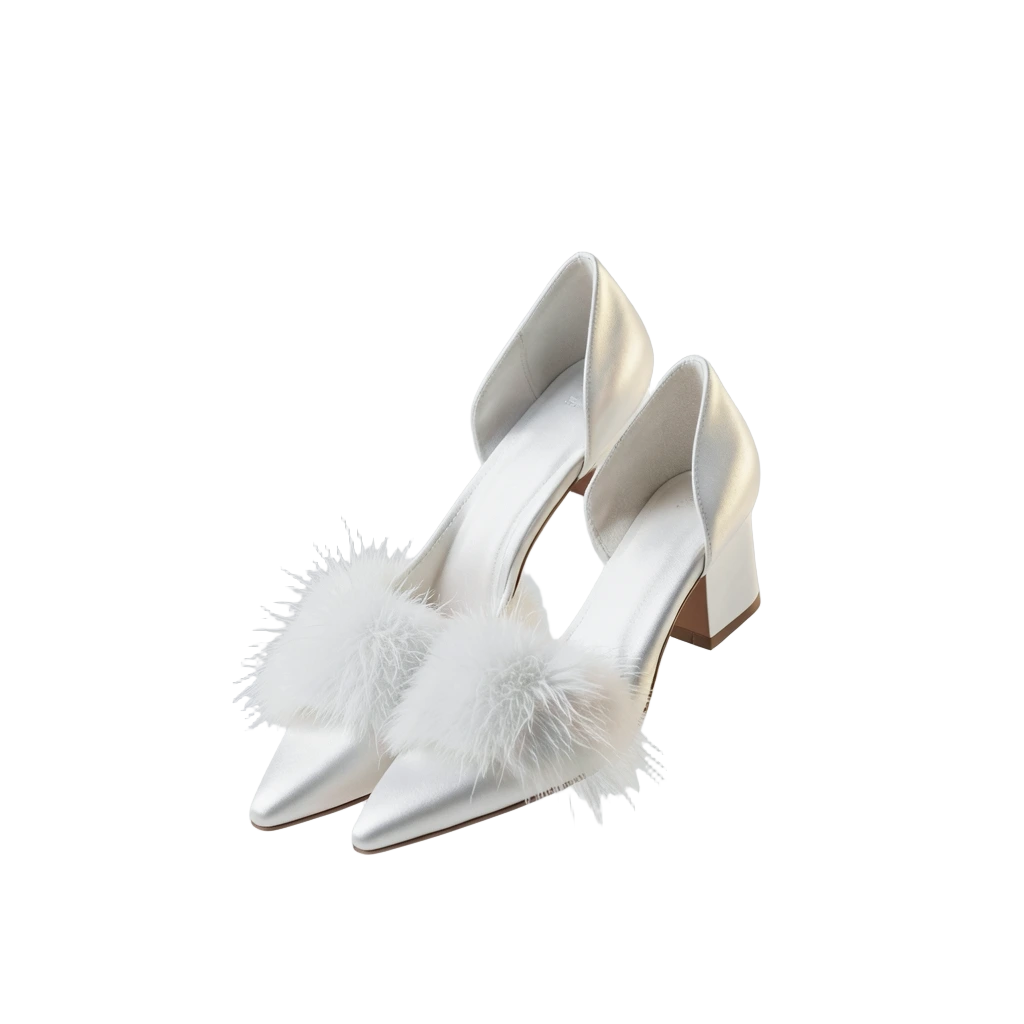 Feather Trim Mules