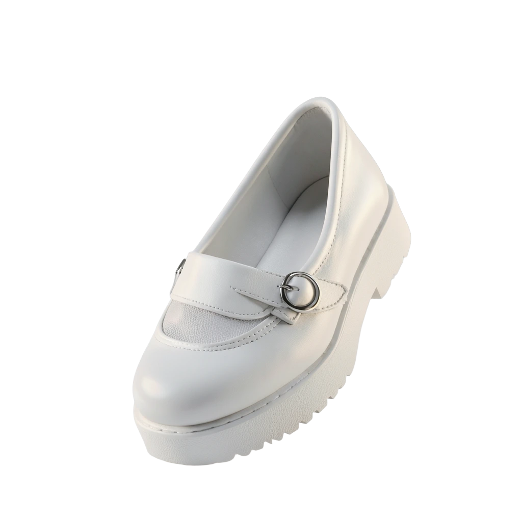 White Mary Jane Platforms