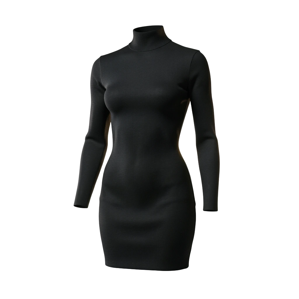 Black Bodycon Turtleneck