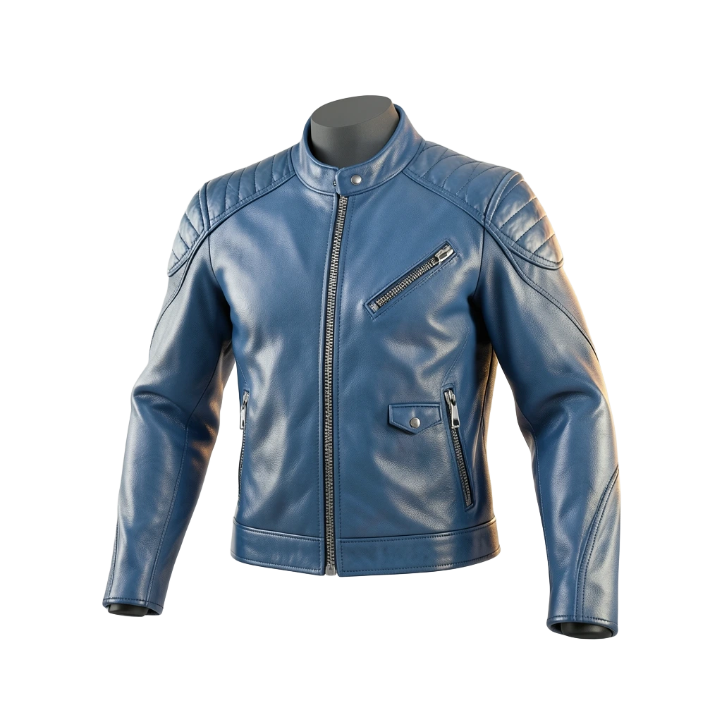 Electric Blue Moto Jacket