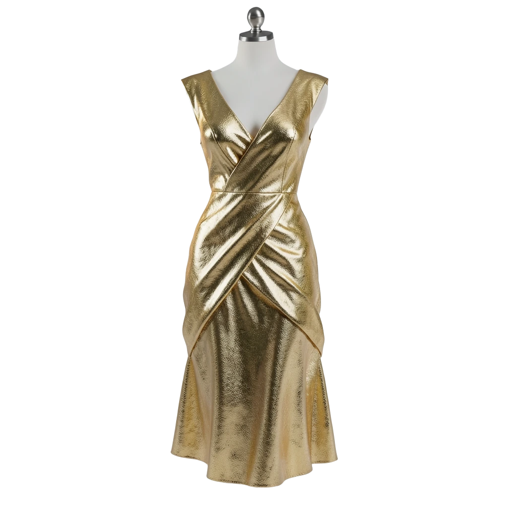 Gold Leaf Structured Gown