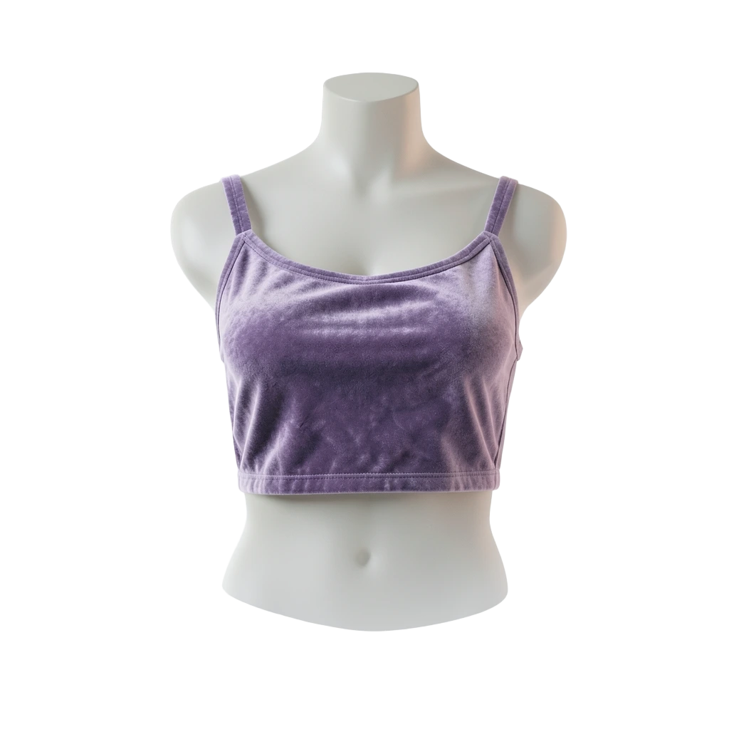 Lilac Velvet Crop Top