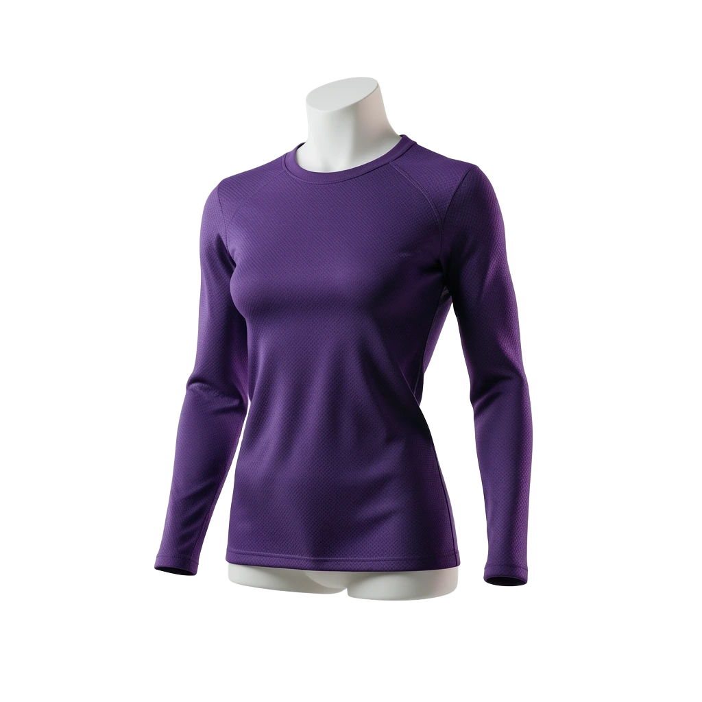 Purple Mesh Long Sleeve