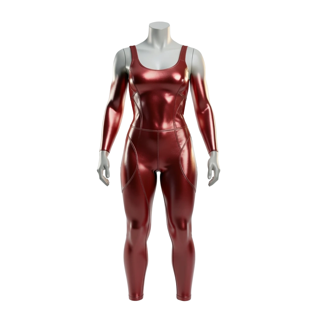 Red Metallic Jumpsuit