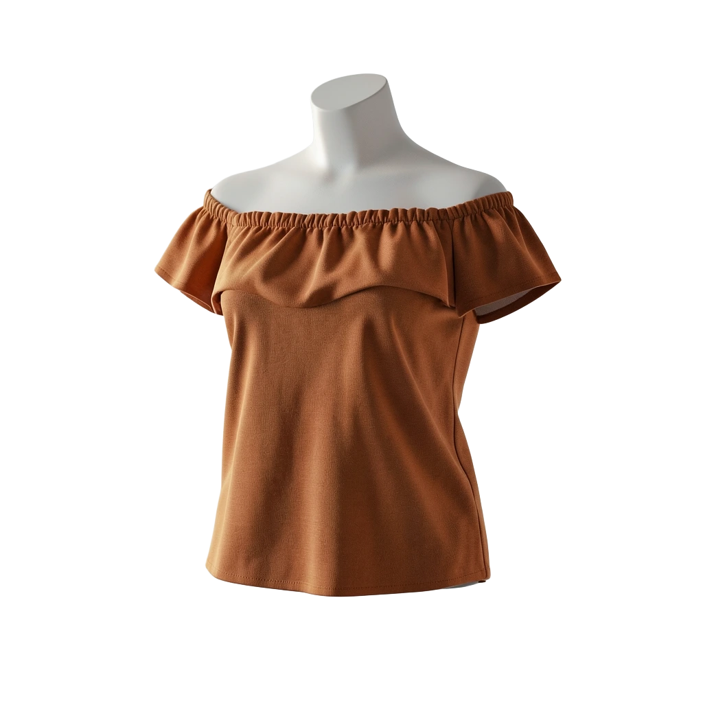 Rust Off-Shoulder Top