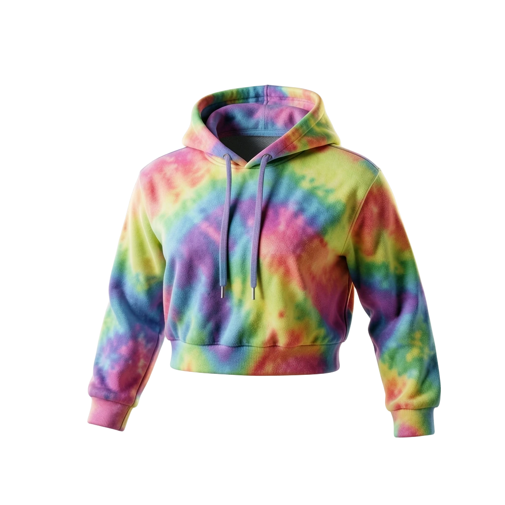 Tie-Dye Crop Hoodie