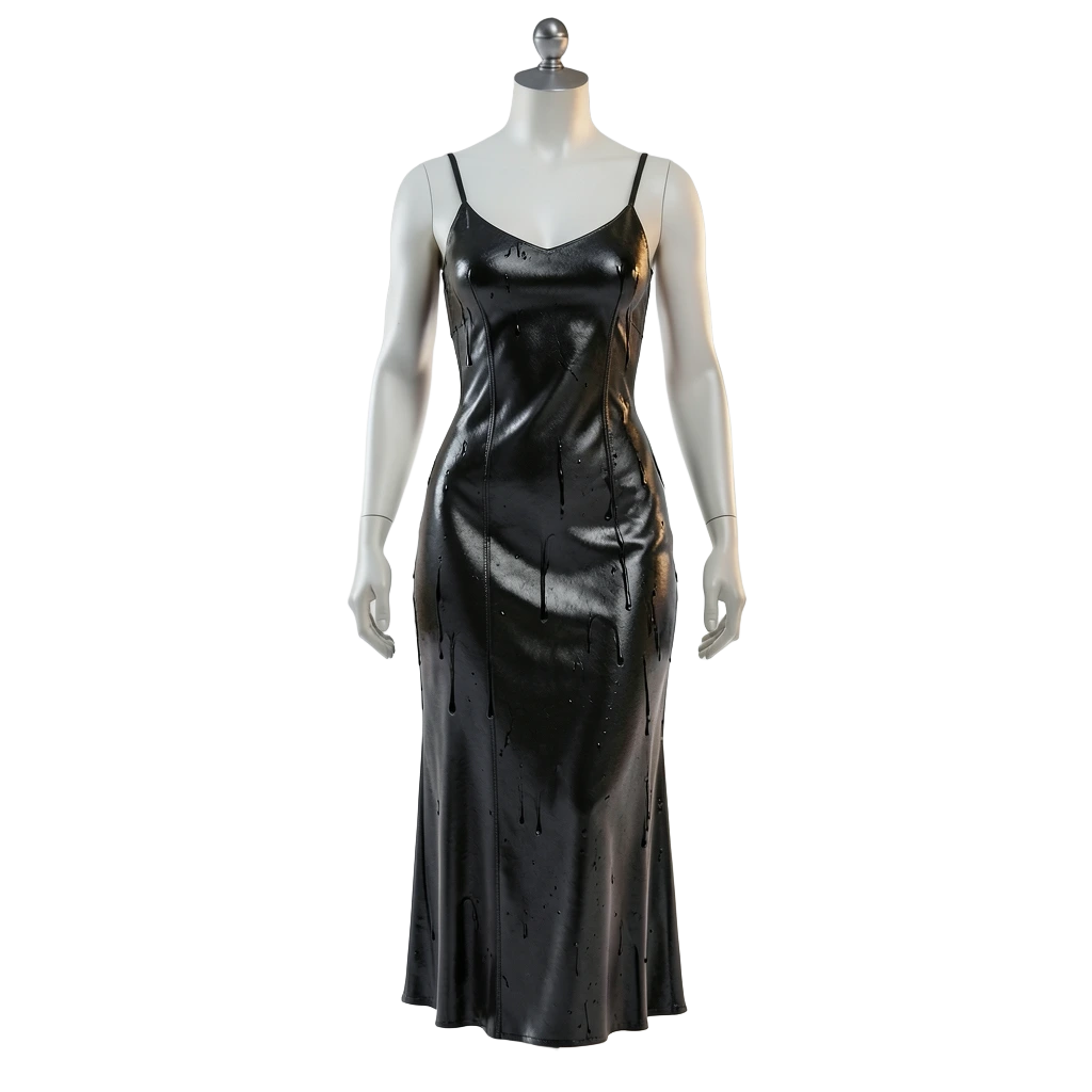 Wet Silk Illusion Gown
