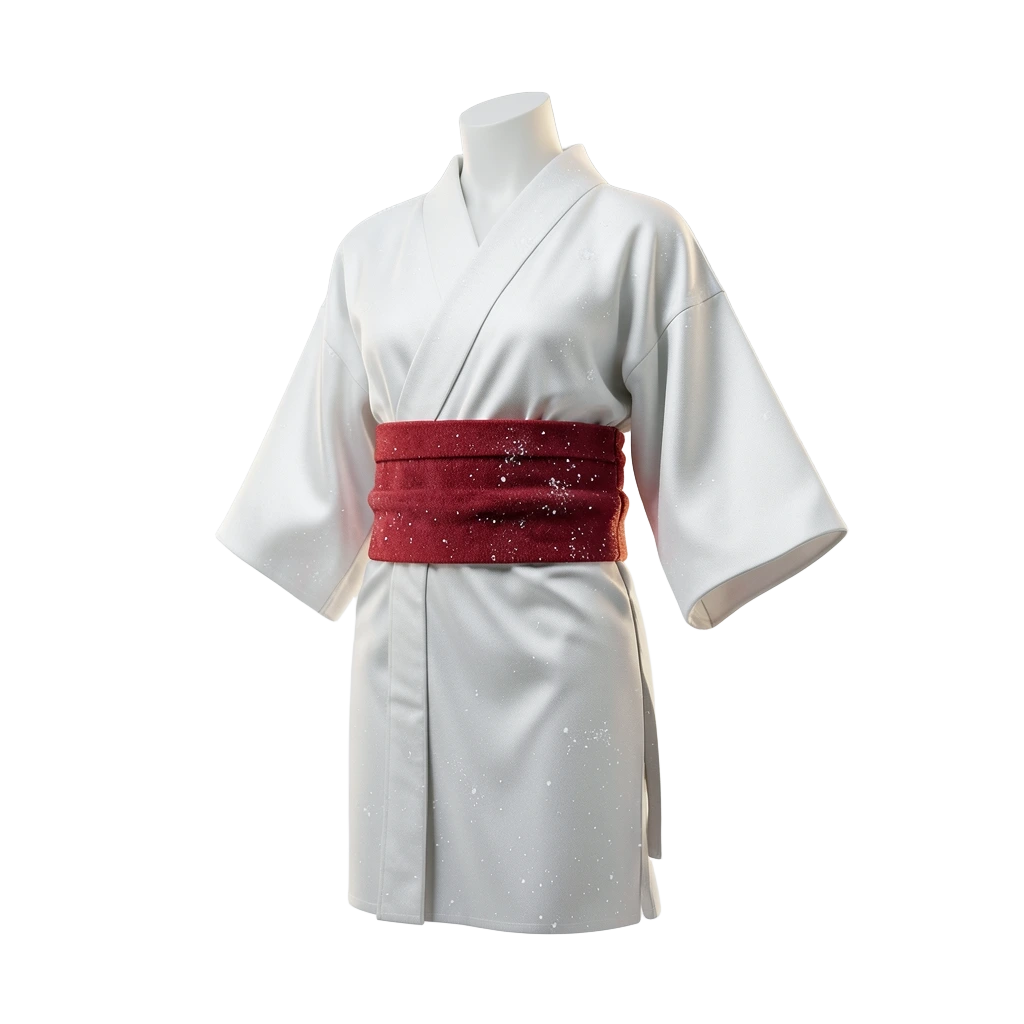White Kimono with Obi