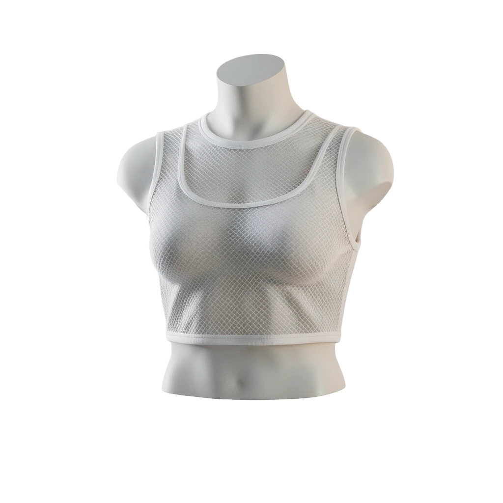 White Sheer Mesh Top