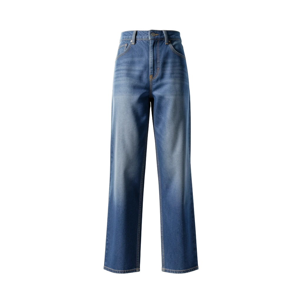 Wide-Leg Denim Jeans