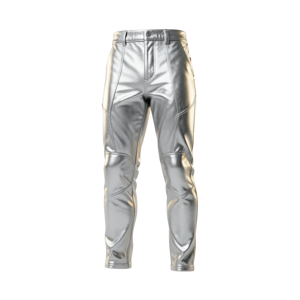 Silver Chrome-Tech Trousers
