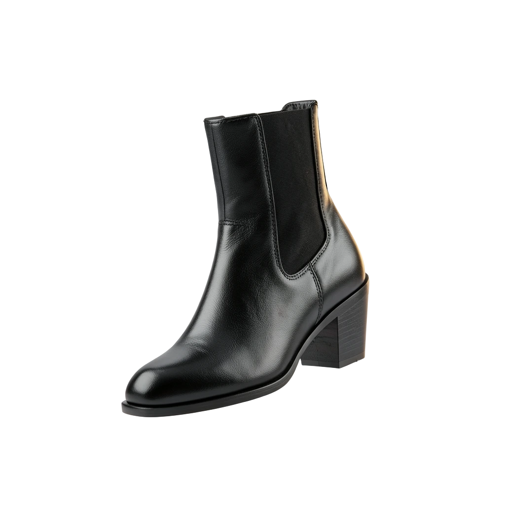 Black Leather Chelsea Boots