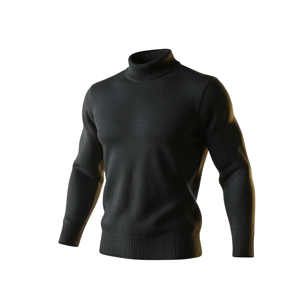 Black Knit Turtleneck