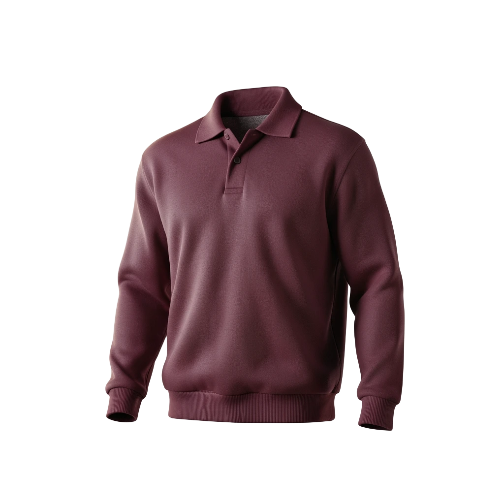 Burgundy Polo Sweatshirt