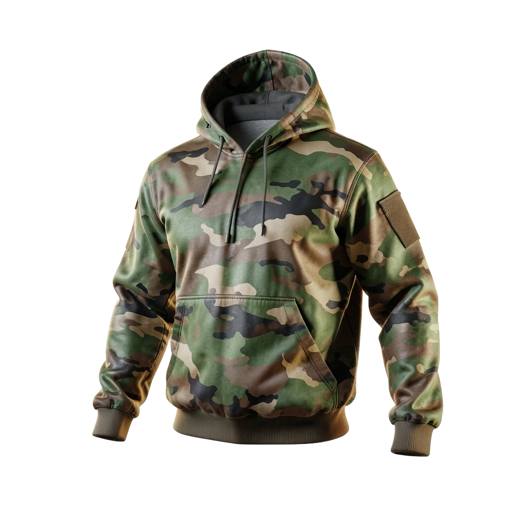 Camo Print Hoodie