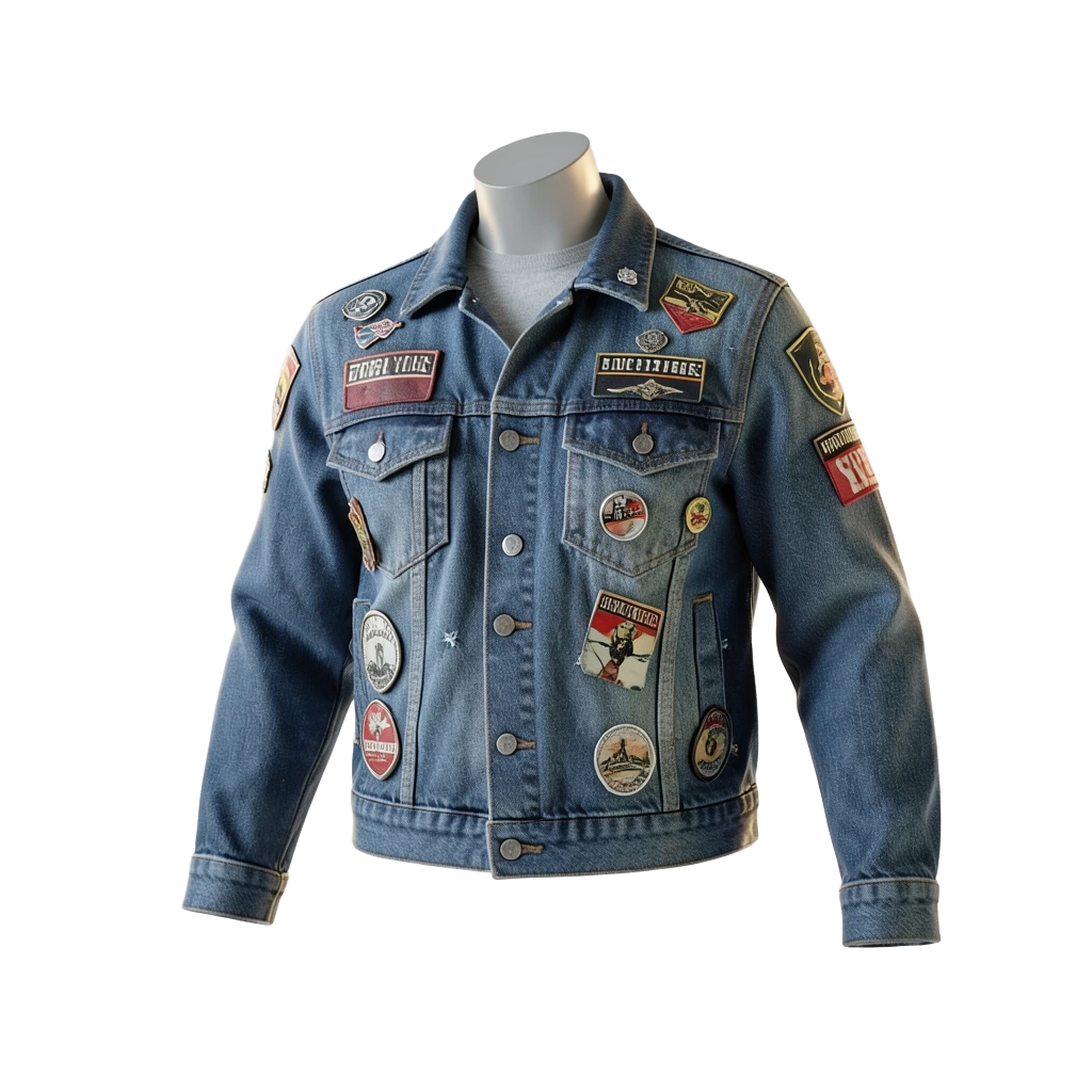 Denim Jacket with Patches