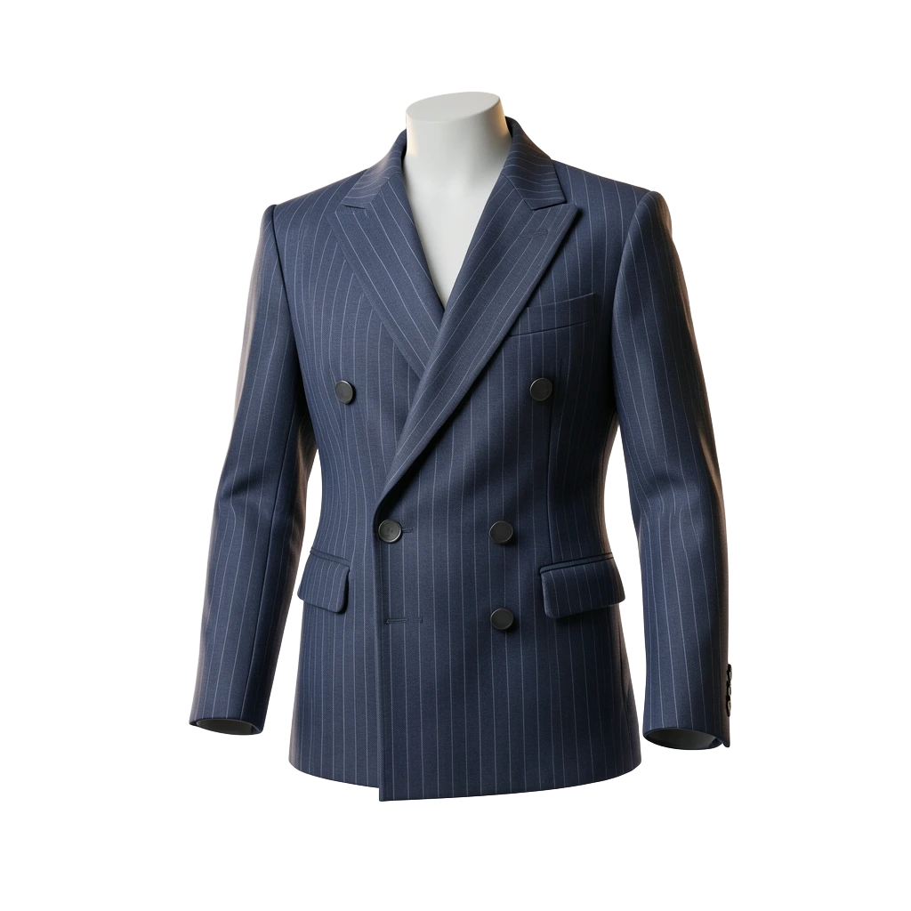 Navy Pinstripe Suit Jacket