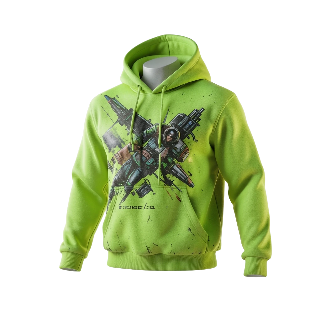 Neon Green Graphic Hoodie
