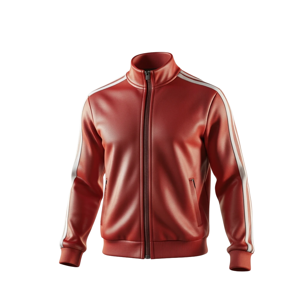 Red Zip Track Top