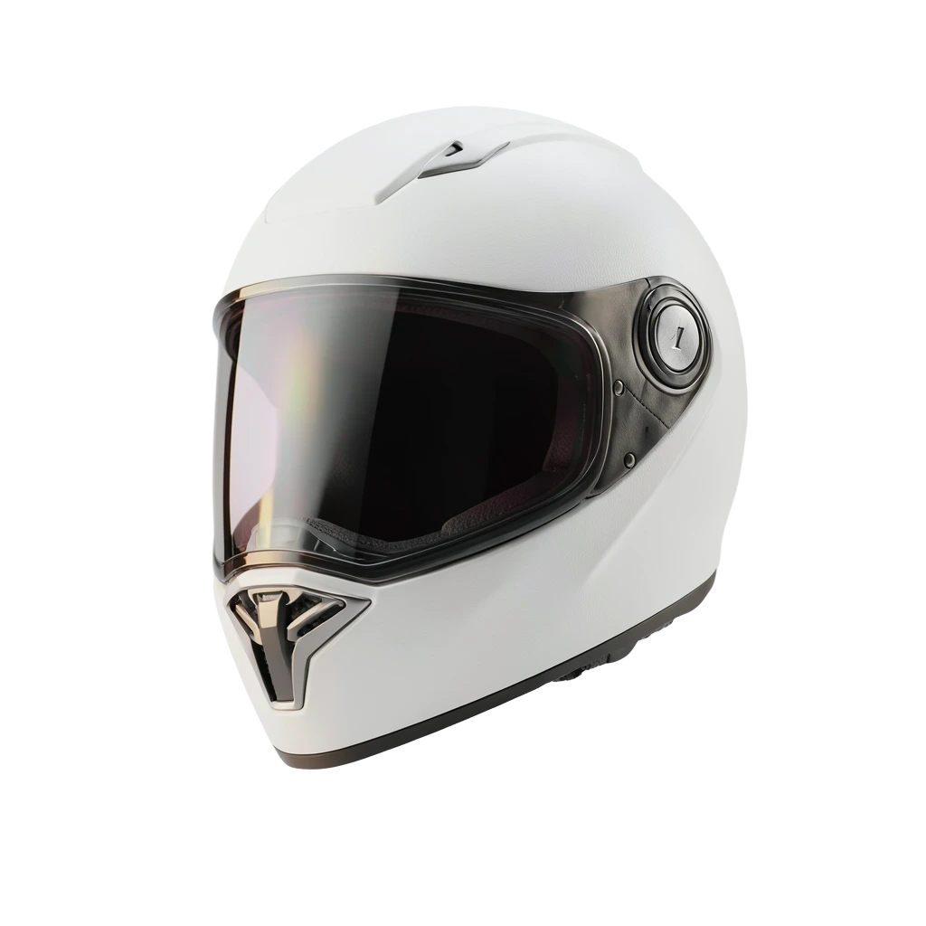 White Moto Helmet