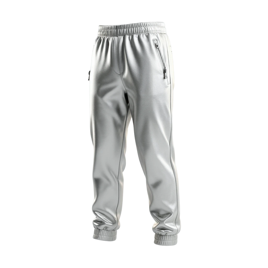 Silver Metallic Joggers