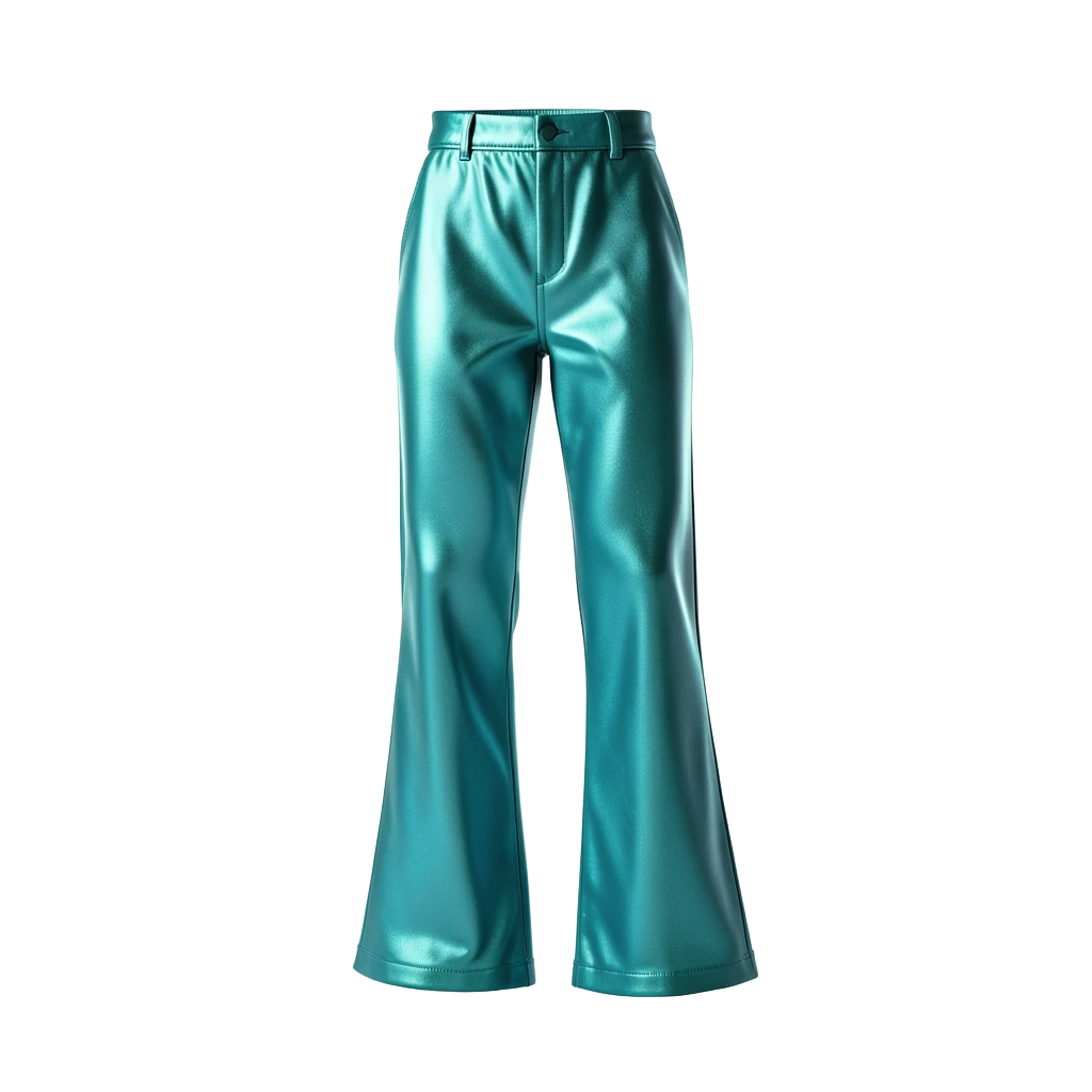 Teal Tech Flare Pants