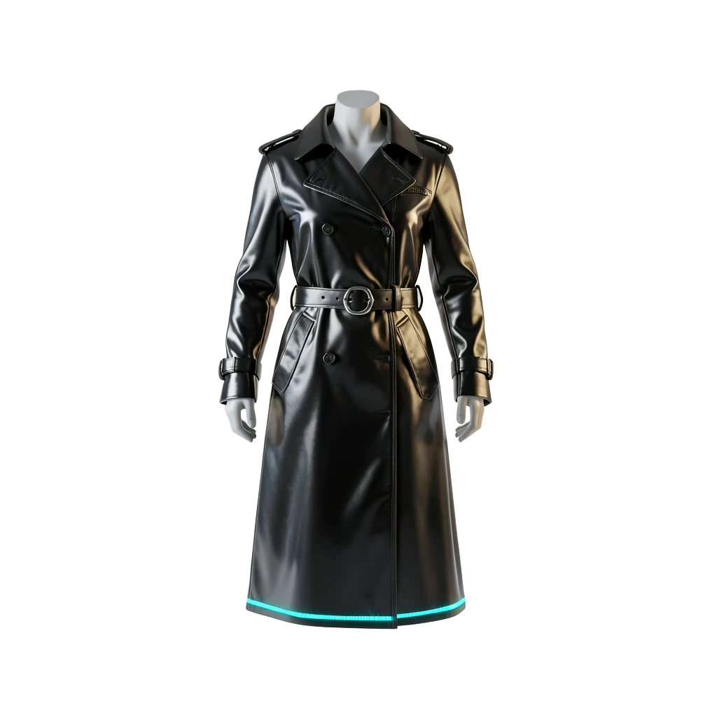 Black Vinyl Cyber Trench