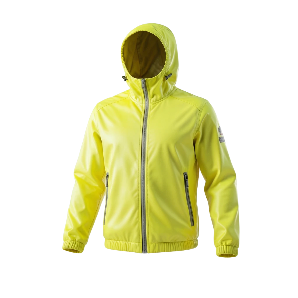 Neon Yellow Cyber Windbreaker