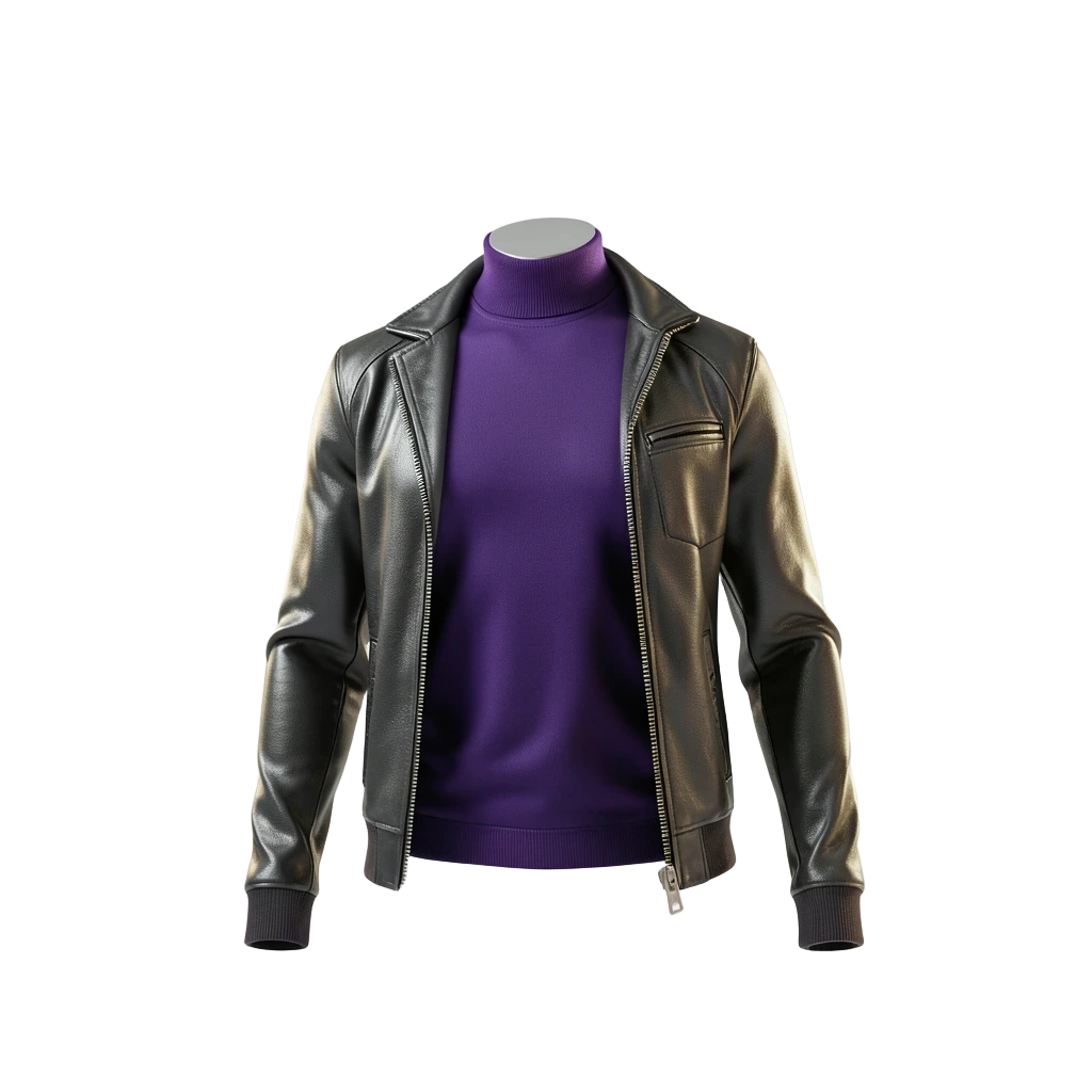 Purple Underlayer Turtleneck