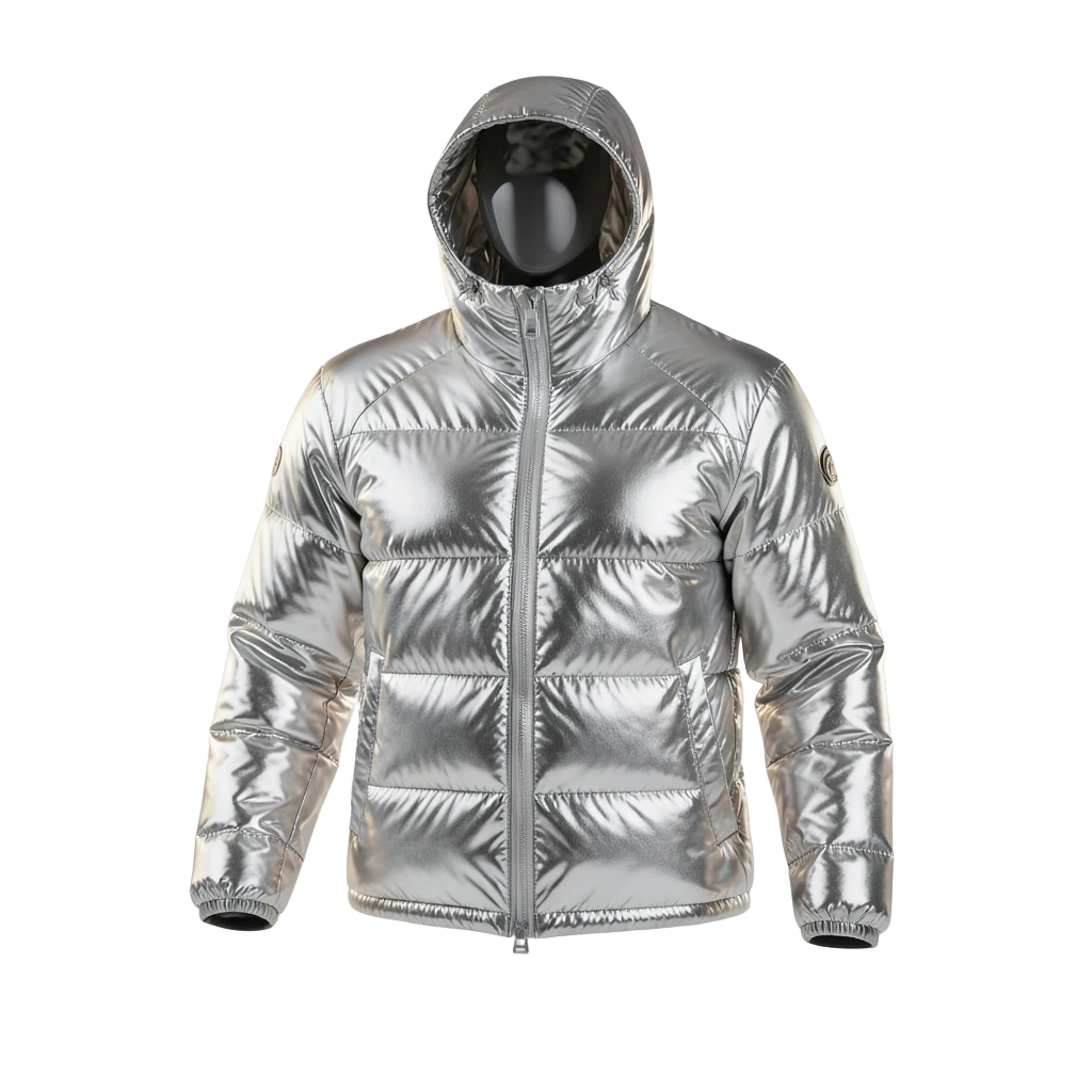 Silver Reflective Puffer