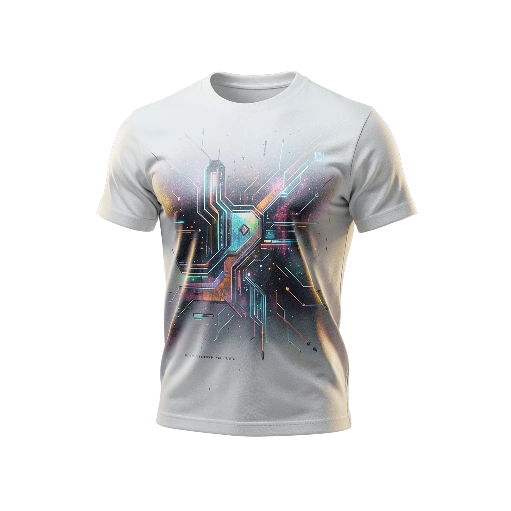 White Graphic Sci-Fi Tee