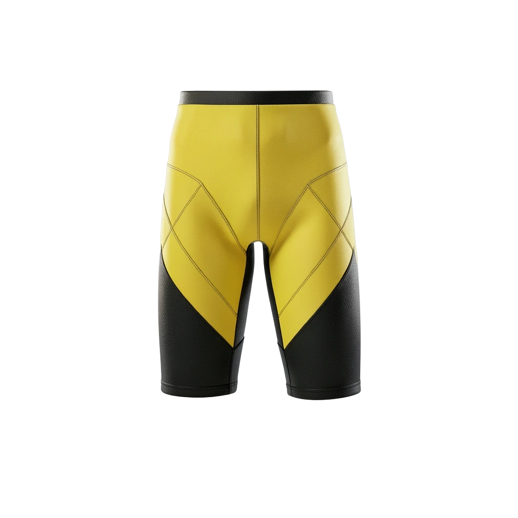 Yellow-Black Race Suit Pants