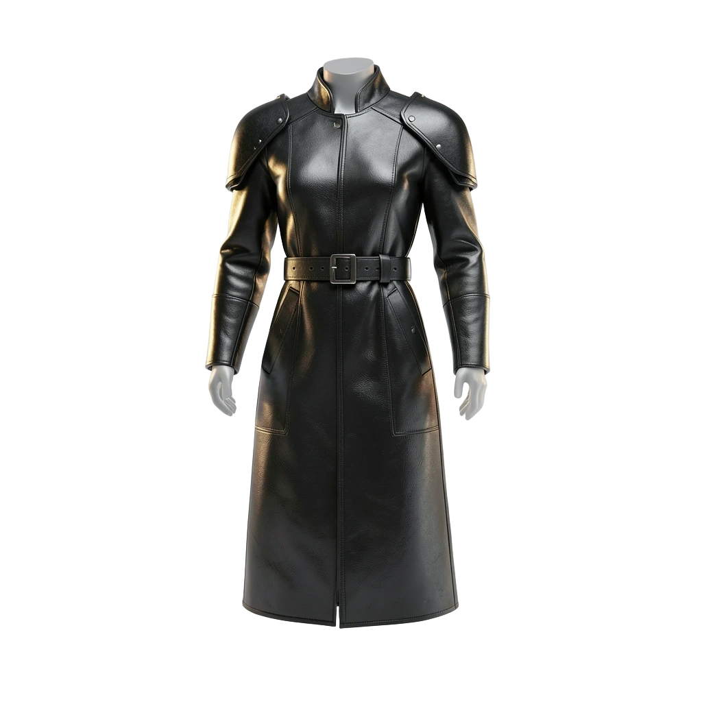 Black Armored Long Coat