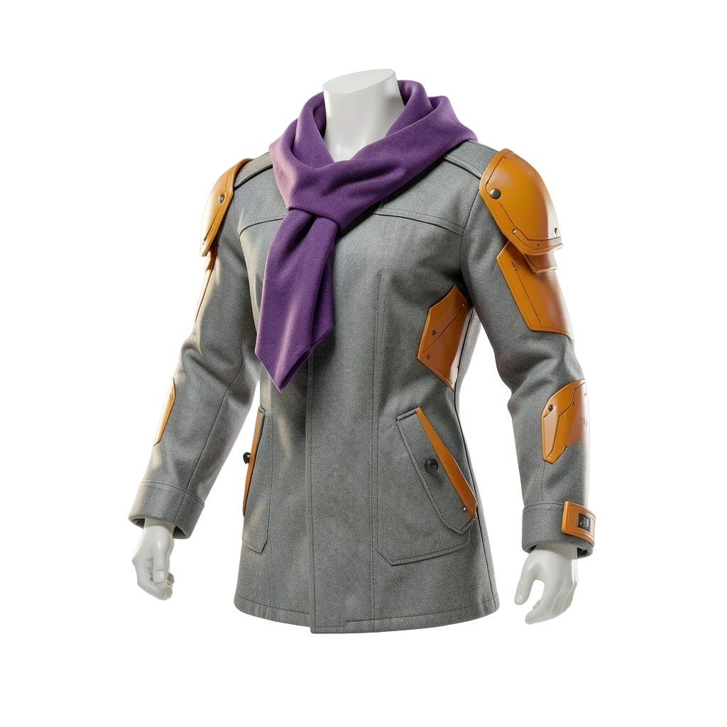 Grey-Purple Cyber Coat