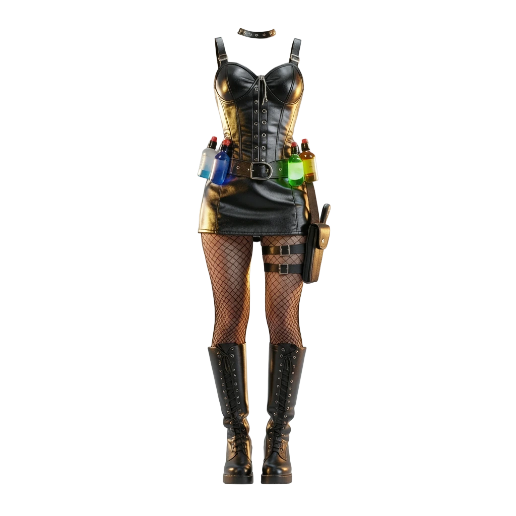 Gold tactical bodysuit with boots
