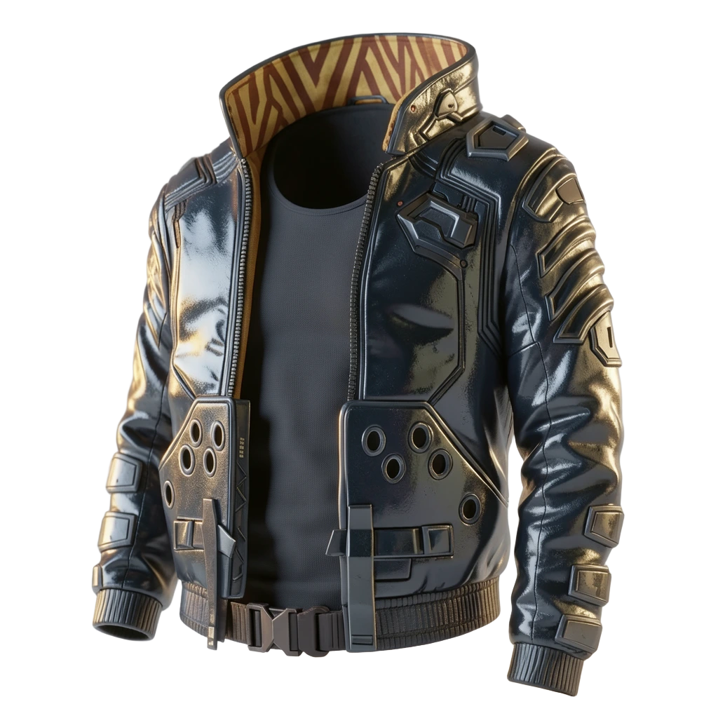 Tactical cyber jacket with armor plates